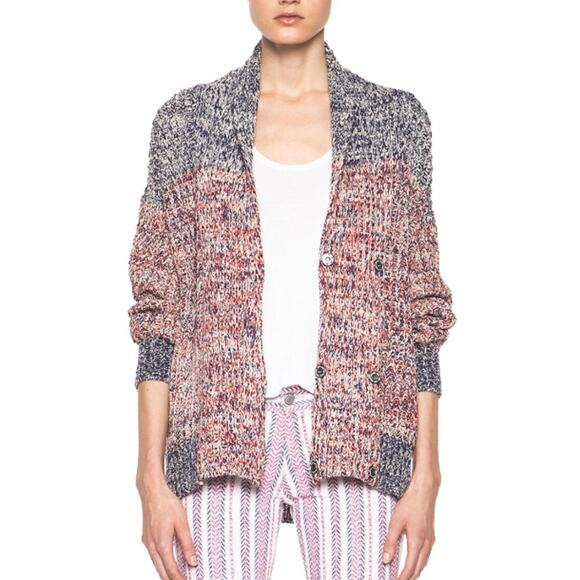 Isabel Marant Etoile Womens Maxime Americana Knit Cardigan Sweater Soft Cozy - Picture 1 of 15